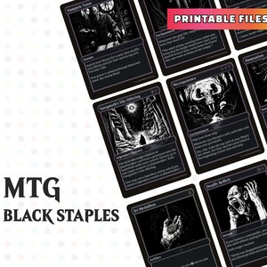 MTG Proxies - Arte Alternativa - Pacote de Cartas Mágicas para Impressão: Black Pack