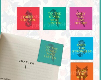5 ACOTAR-Ecklesezeichen zum Ausdrucken, inspiriert von Sarah J. Maas, digitaler Download, Feyre Nesta Elain Archeron, A Court of Thorns and Roses Sisters