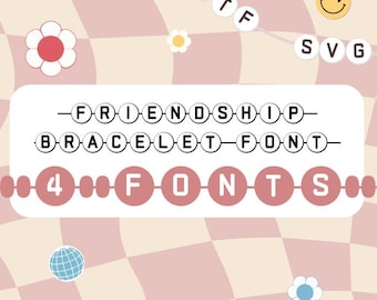Freundschaft Armband Schrift Bundle, OTF SVG, Doodle Letters (Digitaler Download)