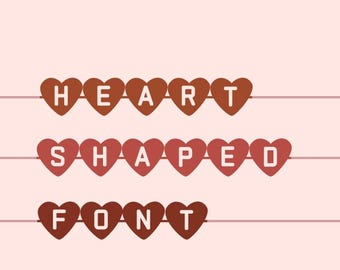 Herz Schriftart OTF SVG, Doodle Alphabet (Digitaler Download)