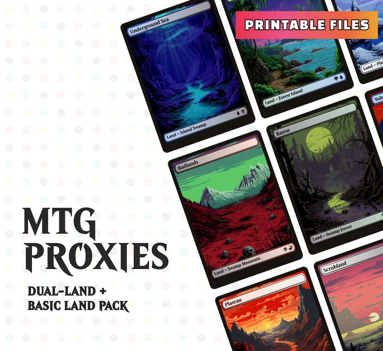 SLD Pixel Basic Lands Foil Bundle – Bootleg Mage