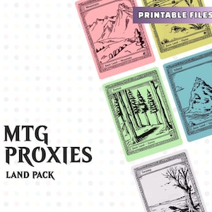 MTG Land Proxies - Alternate Art - Printable Magic Cards package: Basic Lands Minimal