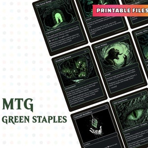 MTG Proxies - Pacote de cartas mágicas para impressão: Pacote Verde - Arte Alternativa
