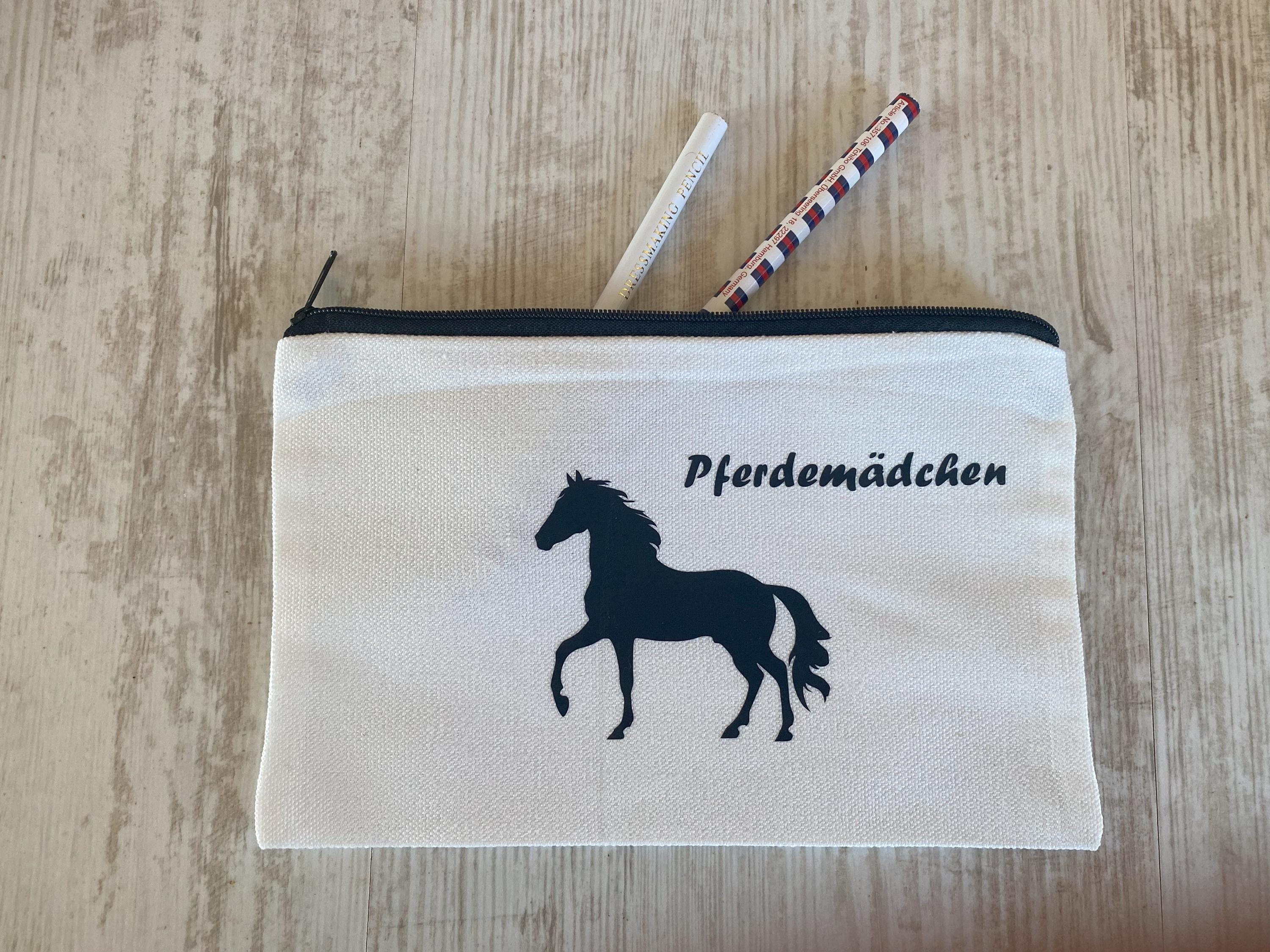 Make-up-Tasche Mit Pferdemotiv – 19,1x25,4 Cm, Aus Leinen, Lustiges Geschenk Für Mädchen, Teenager, Freundin