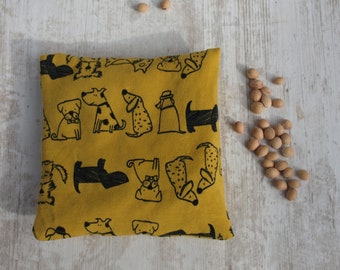 Almohada de hueso de cerezo, almohada de grano, almohada de espelta, almohada de grano, regalo de animales, funda extraíble, regalo souvenir, gato, perro, patas, niño, bebé