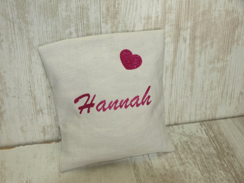 Cherry stone pillow grain pillow spelled pillow grain pillow personalized personalized choice of name with cover pure linen gift gift baby image 7