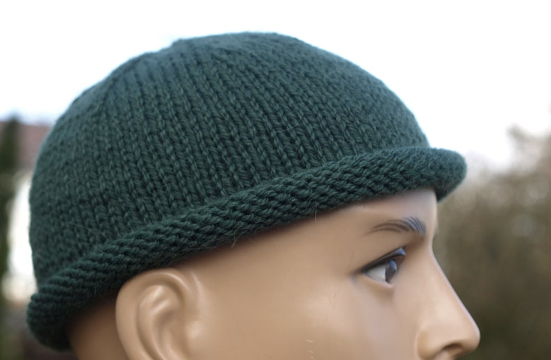 Fischermütze Sylter Mütze Dockermütze cap Herrenmütze boshi Haube fishermans beanies hats verschiedene Farben Geschenk Strickmütze Tannengrün