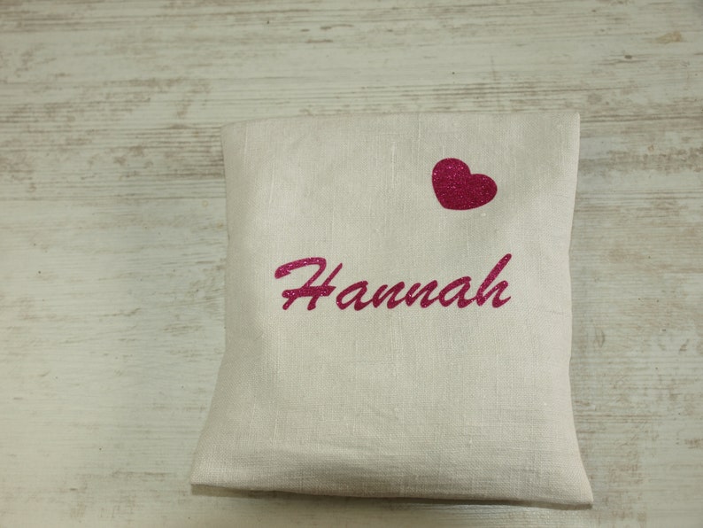 Cherry stone pillow grain pillow spelled pillow grain pillow personalized personalized choice of name with cover pure linen gift gift baby image 4