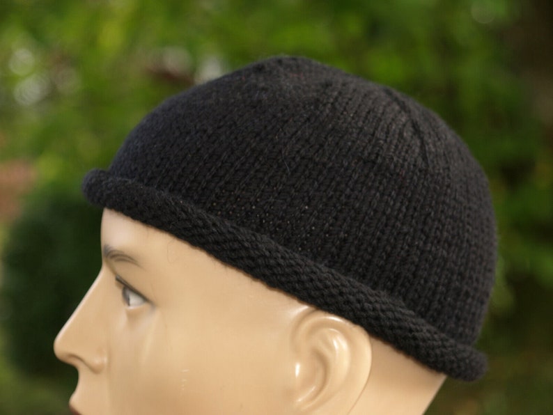 Fishing hat Sylter hat docker hat cap men's hat boshi hood fishermans beanies hats different colors gift knitted hat Black