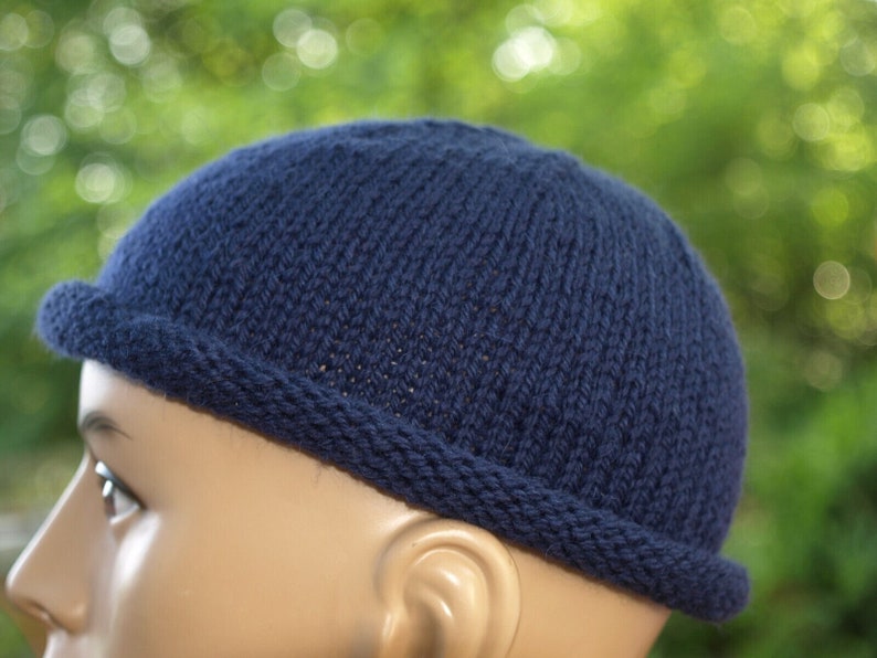 Fischermütze Sylter Mütze Dockermütze cap Herrenmütze boshi Haube fishermans beanies hats verschiedene Farben Geschenk Strickmütze Blau