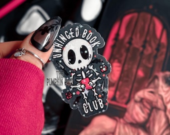Losgeslagen boekenclub | Holografisch | Boekachtig | Donkere romantische stickers | Kindle-accessoires | Moreel grijs |ThePumpkinPotCo | Gotisch | boekenlegger