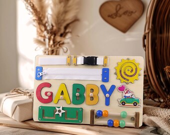 Wooden Name Puzzle, Personalized Puzzle, Puzzle for Toddlers, Elegant Handmade Busy Board Kids Puzzle for Baby Birthday Gift