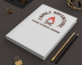 Family Adventure Hardcover Journal Matte, Camping logbook, Cabin log, Camp memories album special gift