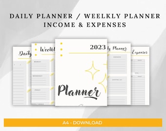 Income & Expenses, Daily Planner, Weelkly Planner, Expense Tracker, Plan