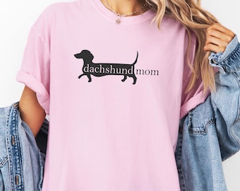 Dackel Mama T-Shirt: Comfort Colors® Hundeliebhaber T-Shirt, Dackel Hunde Mama Shirt, Dackel, Hunde Mama Shirt