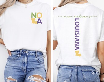 NOLA Louisiana T-Shirt, Casual Summer Tee, Gift for Travelers, New Orleans Souvenir, Mardi Gras Comfortable Wear, Louisiana shirt