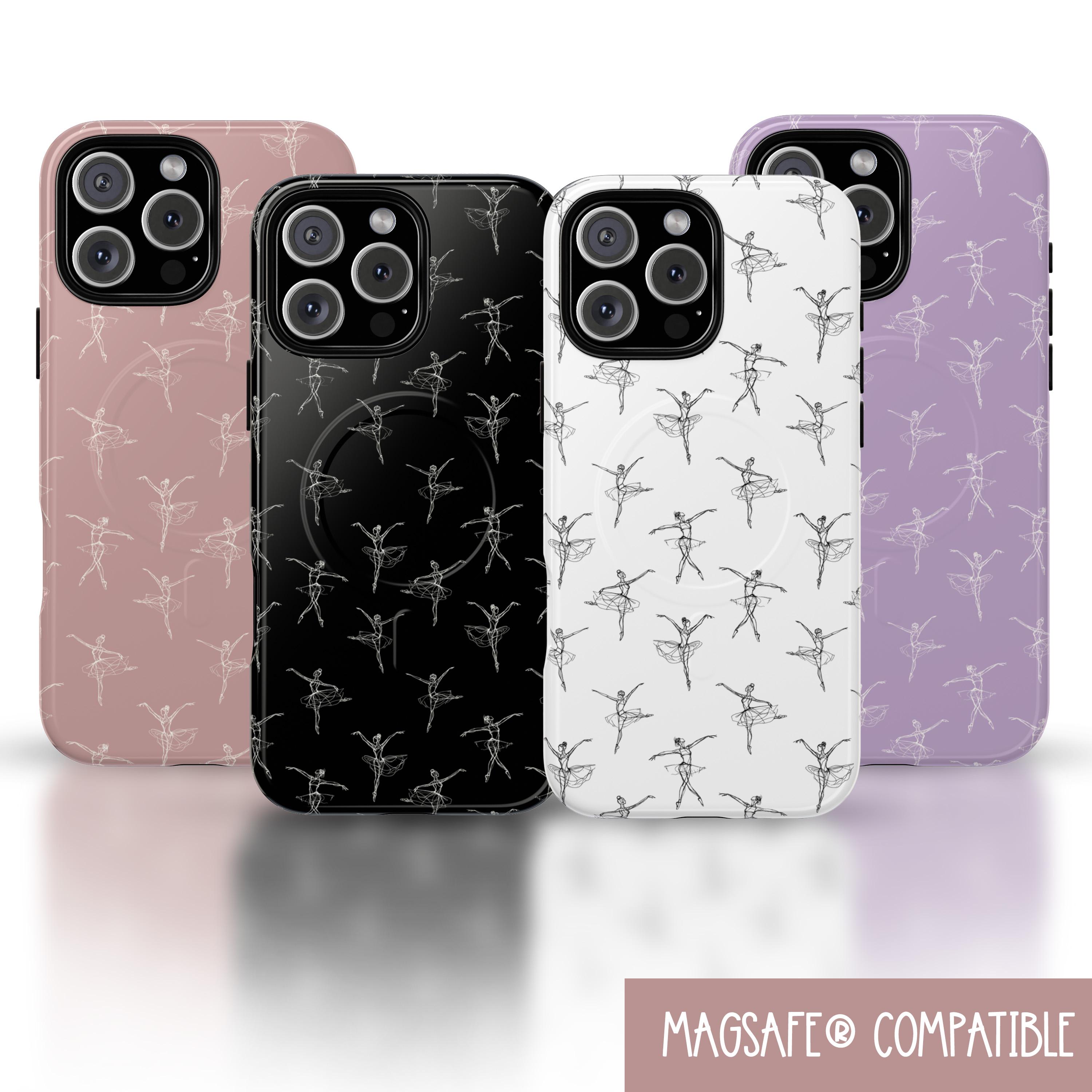 Magnetic Ballet Dancer iPhone Case, Ballerina Tough Magnetic, Cute Gift for Dancers, compatible w/ iphone 14 15 16, four color options