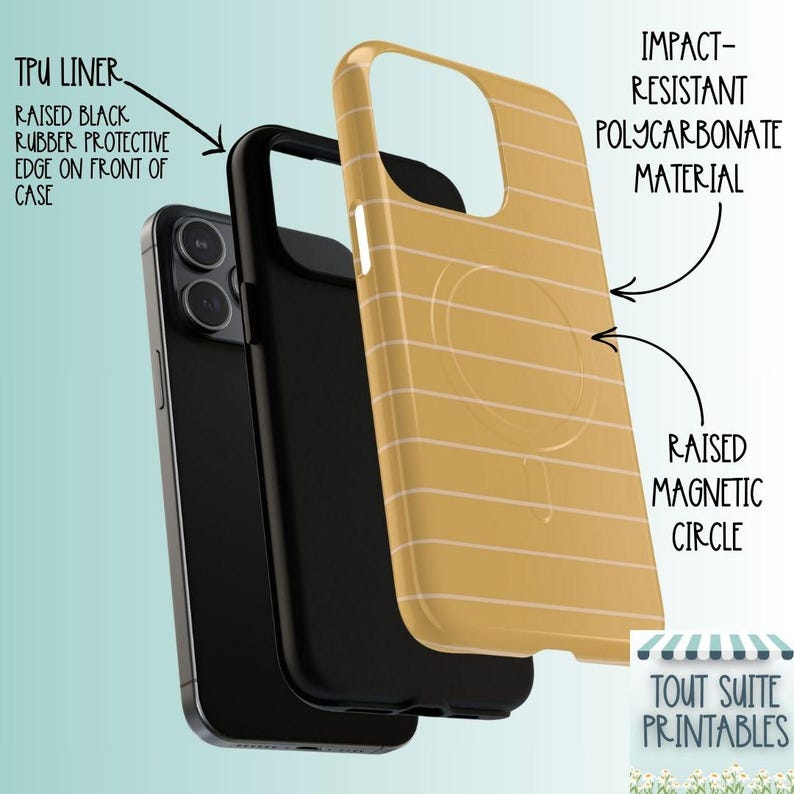 Fall Plaid Magnetic Phone Case, Polka dot Fall Accessories, Magsafe compatible with iPhone 14, 15, 16, 17 image 5