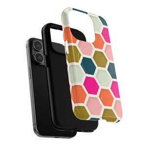 Funda magnética colorida para teléfono, rosa, naranja y verde. Funda magnética resistente para teléfono. imagen 8