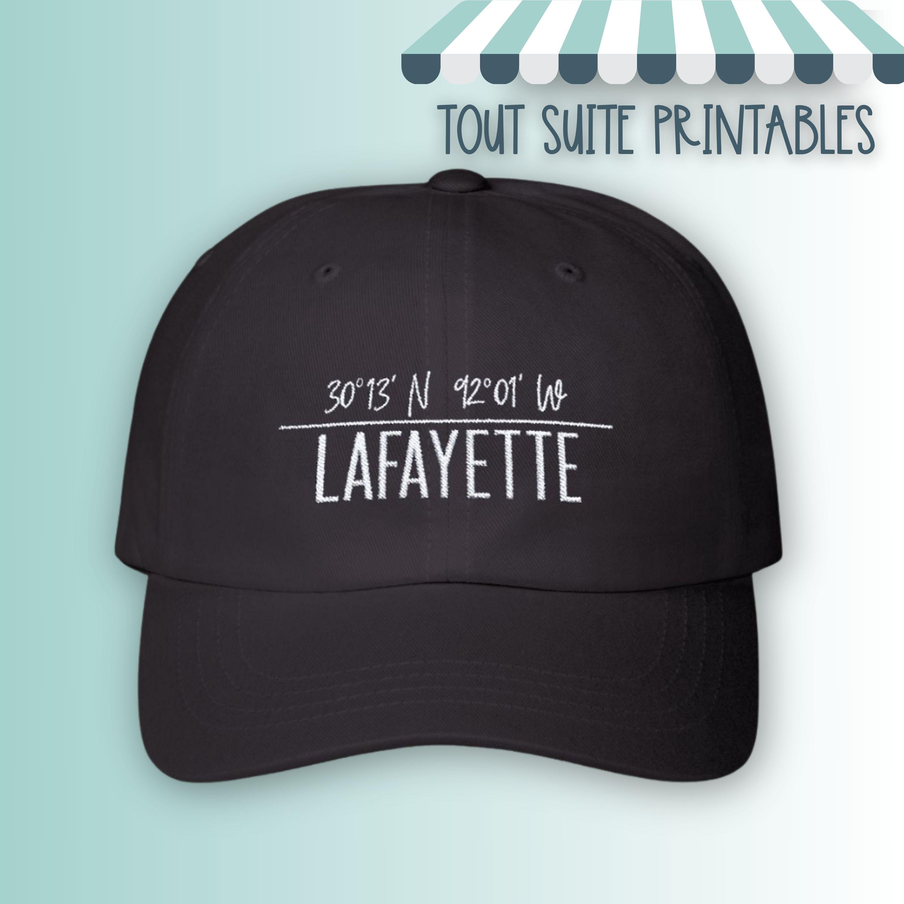Lafayette Louisiana Hat: Coordinates Classic Dad Cap - Etsy