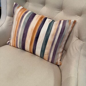 Mardi Gras Stripe Throw Pillow | Purple, Green, and Gold Home Decor image 13