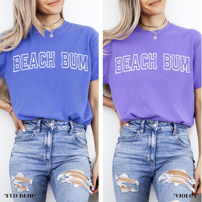 Beach Bum T-shirt, Comfort Colors Tshirt, Beach Bum Shirt, Vacation Shirt, Beach T-shirt, Unisex Garment-Dyed T-shirt image 9