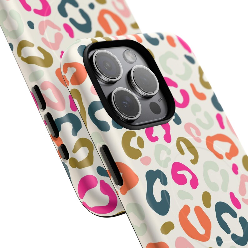 Funda magnética colorida para teléfono, rosa, naranja y verde. Funda magnética resistente para teléfono. imagen 10
