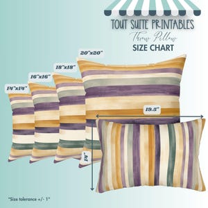 Mardi Gras Stripe Throw Pillow | Purple, Green, and Gold Home Decor image 2