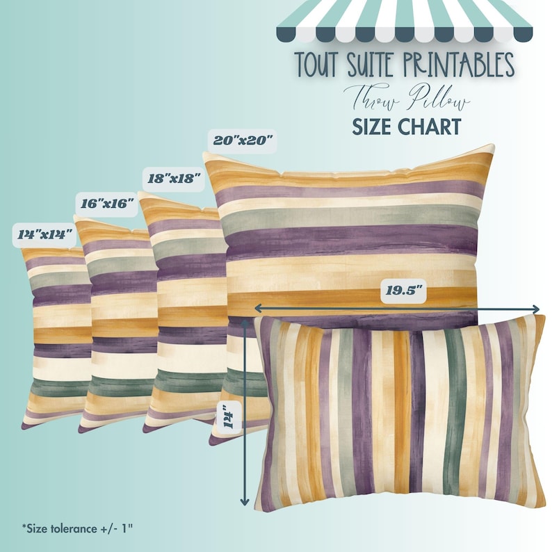 Mardi Gras Stripe Throw Pillow | Purple, Green, and Gold Home Decor image 2