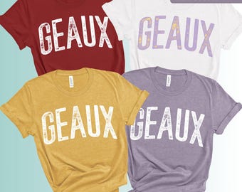 GEAUX Louisiana Football, Baseball Tee: Unisex Game Day Shirt