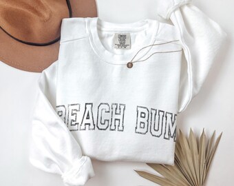 Beach Bum Sweatshirt: Garment-Dyed Cotton Blend Sweatshirt, Vacation Sweatshirt, beach bum top