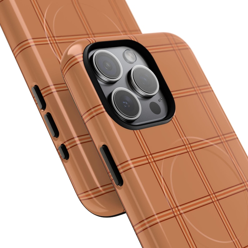 Fall Plaid Magnetic Phone Case, Polka dot Fall Accessories, Magsafe compatible with iPhone 14, 15, 16, 17 image 8