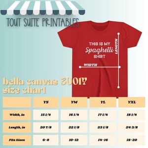 Spaghetti Tshirt, "This is my spaghetti shirt" Funny shirt for the messy eater, Unisex Jersey Short Sleeve Tee afbeelding 7
