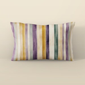 Mardi Gras Stripe Throw Pillow | Purple, Green, and Gold Home Decor image 12