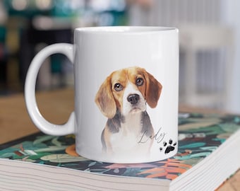 Personalized Pet Coffee Mug: Custom Dog or Cat Lover Gift