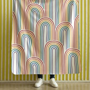 Rainbow Sherpa Fleece Blanket: Cozy Home Decor Throw