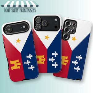 Acadiana Flag Phone Case, Cajun Phone Case Lafayette Louisiana, compatible with iPhone 13 14 15 16 17 Samsung Galaxy and Google Pixel