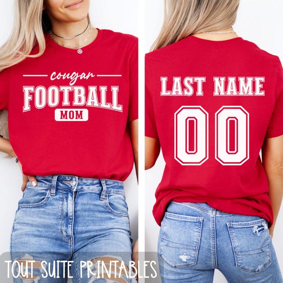 Custom Football Parent Shirt, Personalized Jersey T-shirt, Team Mascot, School football tee, custom shirt, Football Jersey shirt for mom/dad