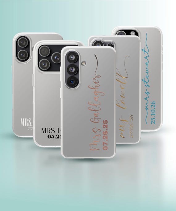 Personalized Bride Flexi Phone Cases, Transparent Phone Case, Mrs. Name, Wedding Date, Phone Case for Newlyweds, Customize Name, Color, Font - Etsy Personalized Bride Flexi Phone Cases, Transparent Phone Case, Mrs. Name, Wedding Date, Phone Case for Newlyweds, Customize Name, Color, Font - Etsy