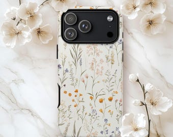 Wildflower Floral Tough Phone Case | iPhone Samsung Pixel Compatible