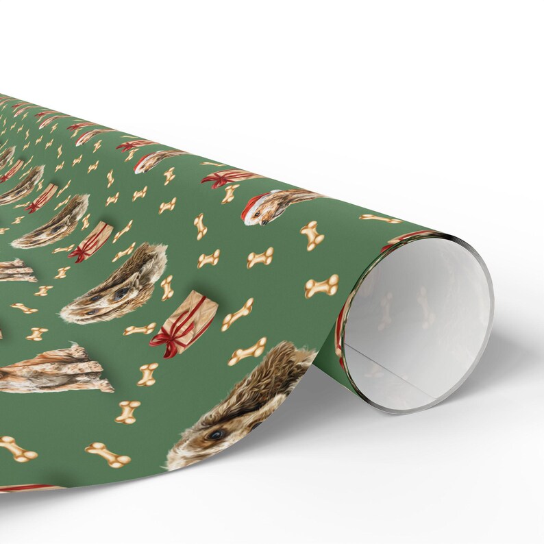 Cocker Spaniel Wrapping Paper, Cute Pet Gift Wrap, Holiday Gift Wrap ...
