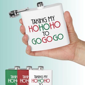 Holiday Stainless Steel Flask, Fun Gift for Parties, Christmas Flask, Bar Tool,  Gift for White Elephant, Gift for Drinker