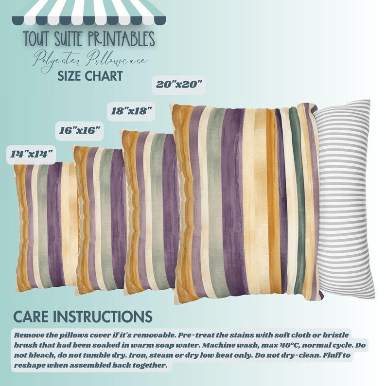 Mardi Gras Stripe Throw Pillow | Purple, Green, and Gold Home Decor image 3