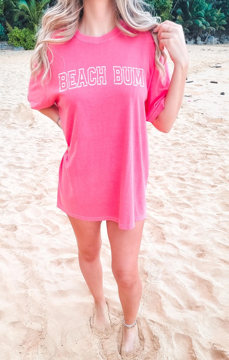 Beach Bum T-shirt, Comfort Colors Tshirt, Beach Bum Shirt, Vacation Shirt, Beach T-shirt, Unisex Garment-Dyed T-shirt image 5