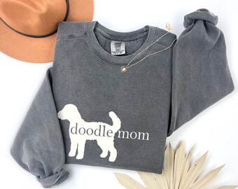 Sweater met doodle moeder: gezellig katoenmix hondenliefhebber cadeau, goldendoodle, sheepadoodle, labradoodle-sweater