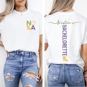 NOLA Bachelorette T-Shirt, Bridesmaids tshirt for New Orleans Trip, Nola Bride, New Orleans bachelorette, Custom Group Shirts