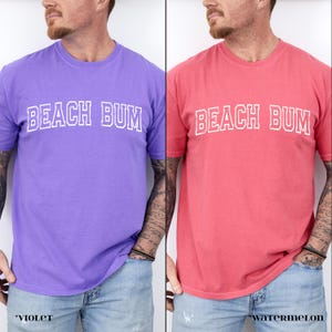 Beach Bum T-shirt, Comfort Colors Tshirt, Beach Bum Shirt, Vacation Shirt, Beach T-shirt, Unisex Garment-Dyed T-shirt image 3