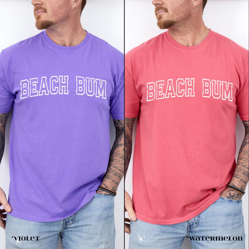 Beach Bum T-shirt, Comfort Colors Tshirt, Beach Bum Shirt, Vacation Shirt, Beach T-shirt, Unisex Garment-Dyed T-shirt image 3