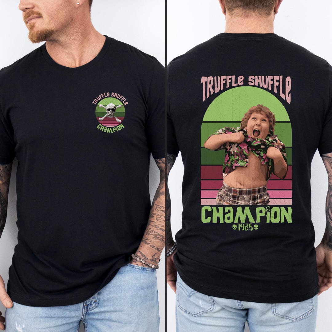 The Goonies Chunk Truffle Shuffle Black Graphic T Shirt Short Sleeve Mens L