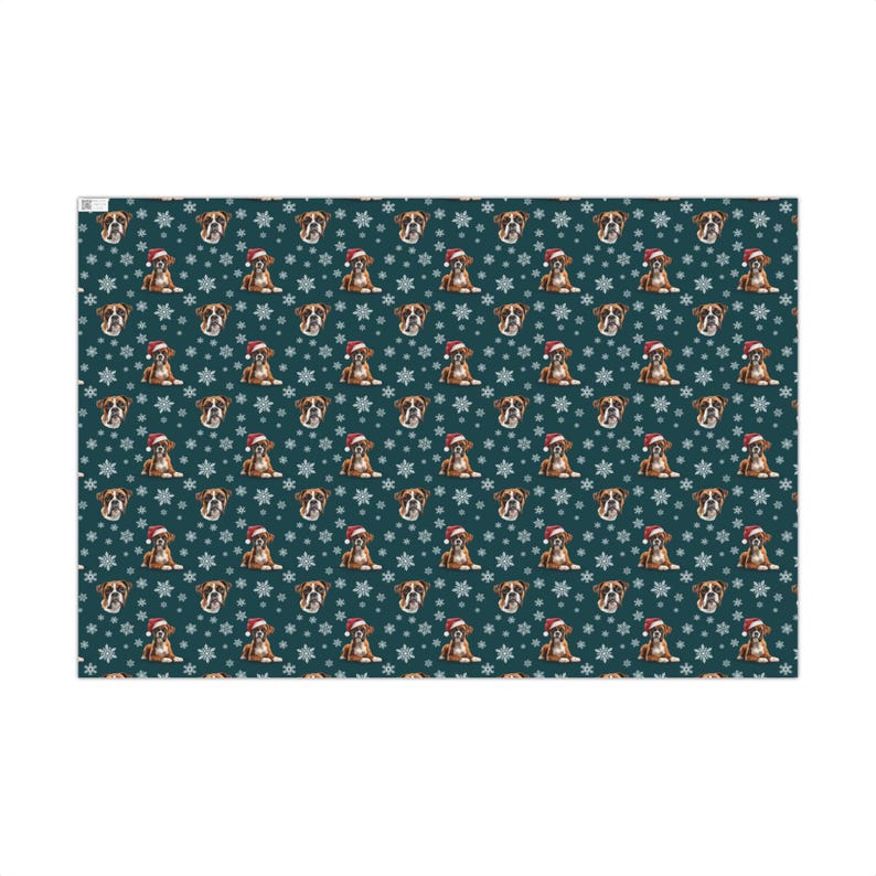 Boxer Wrapping Paper, Cute Dog Gift Wrap, Holiday Gift Wrap, Dog Lover ...